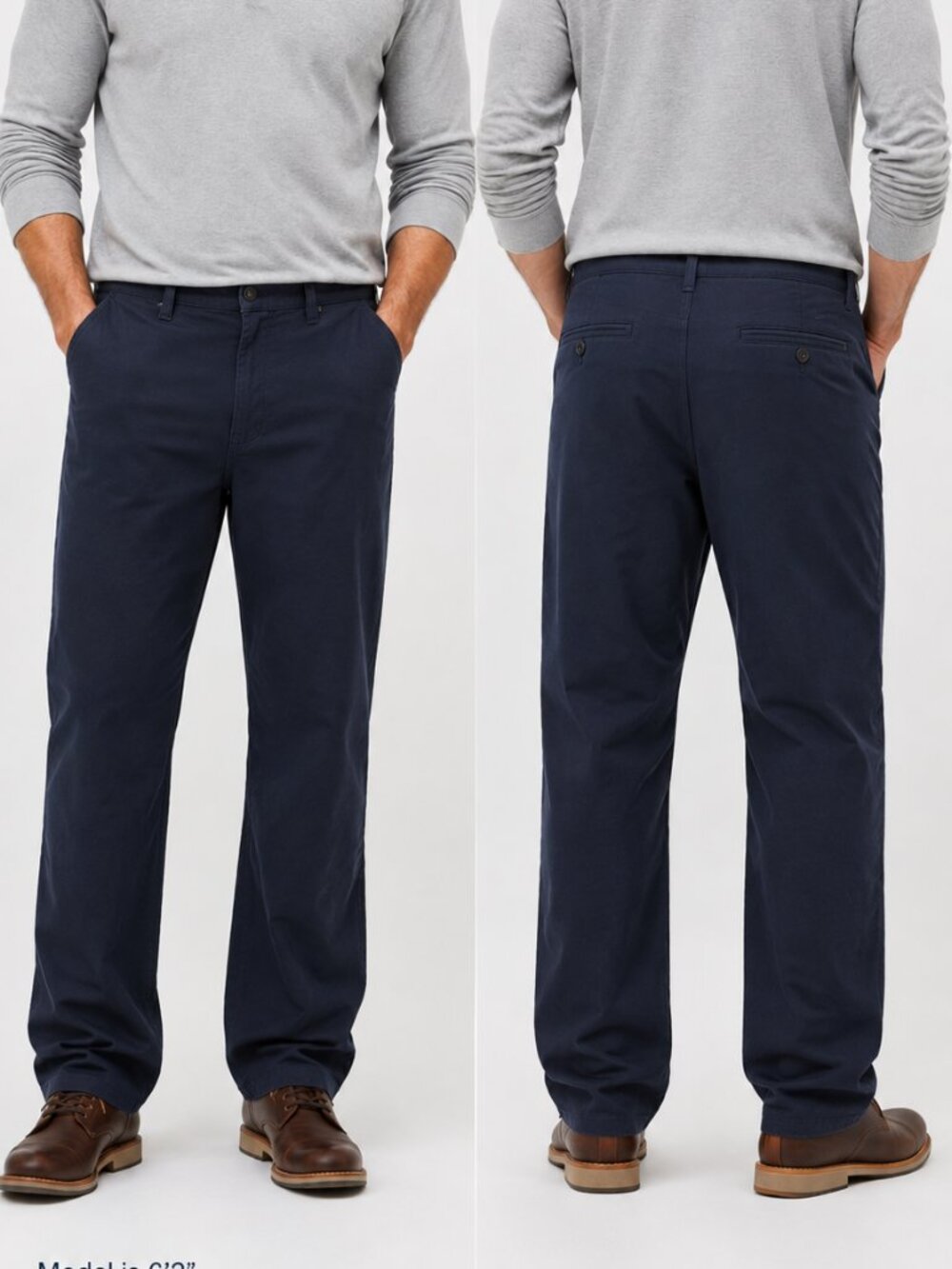 Banana Republic Factory Men's Chino Pants Size 42x30 Navy Blue Straight Leg